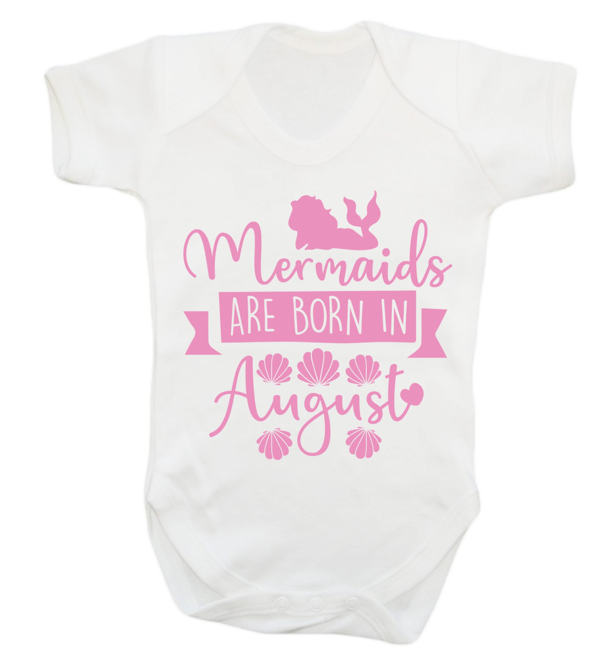 Mermaids are born in August Baby Vest white 18-24 months