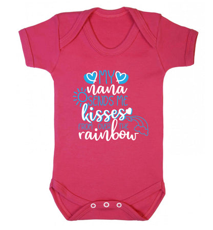 My nana sends me kisses from over the rainbow Baby Vest dark pink 18-24 months