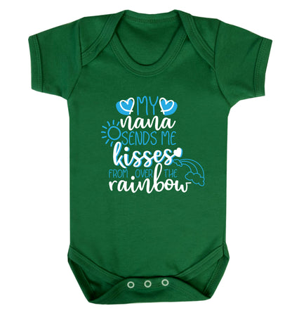 My nana sends me kisses from over the rainbow Baby Vest green 18-24 months