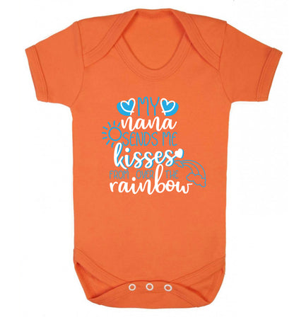 My nana sends me kisses from over the rainbow Baby Vest orange 18-24 months