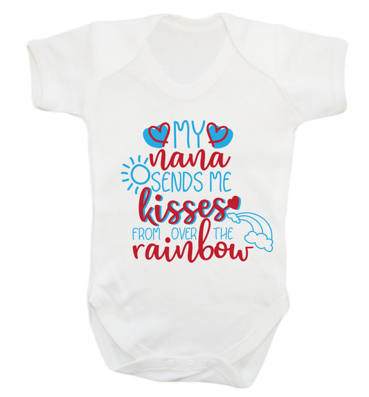 My nana sends me kisses from over the rainbow Baby Vest white 18-24 months