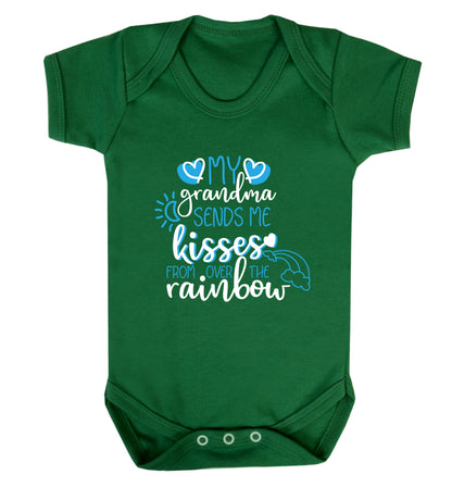 My grandma sends me kisses from over the rainbow Baby Vest green 18-24 months