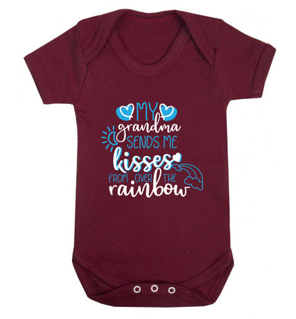 My grandma sends me kisses from over the rainbow Baby Vest maroon 18-24 months
