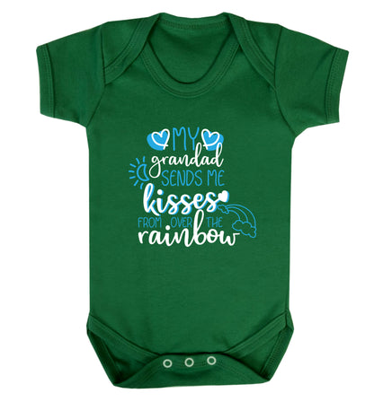 My grandad sends me kisses from over the rainbow Baby Vest green 18-24 months