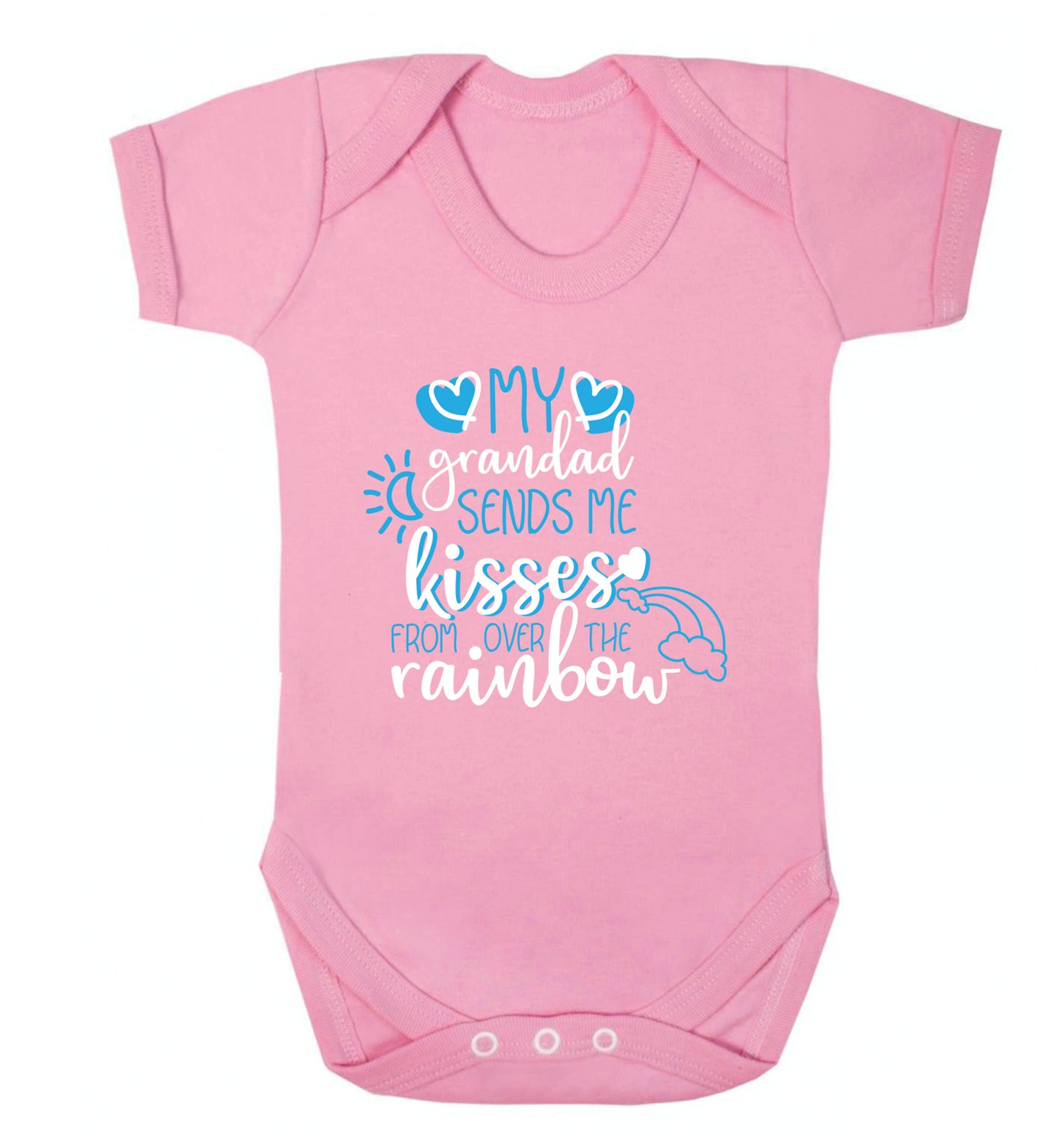 My grandad sends me kisses from over the rainbow Baby Vest pale pink 18-24 months