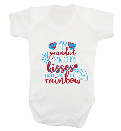 My grandad sends me kisses from over the rainbow Baby Vest white 18-24 months