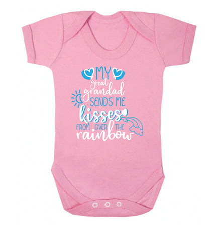 My great grandad sends me kisses from over the rainbow Baby Vest pale pink 18-24 months