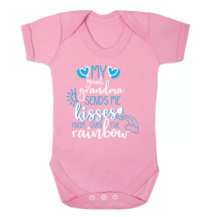 My great grandma sends me kisses from over the rainbow Baby Vest pale pink 18-24 months