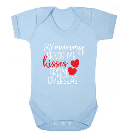 My mummy sends me kisses from overseas baby vest pale blue 18-24 months
