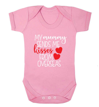 My mummy sends me kisses from overseas baby vest pale pink 18-24 months