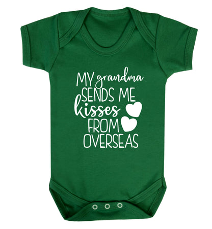 My Grandma sends me kisses from overseas Baby Vest green 18-24 months