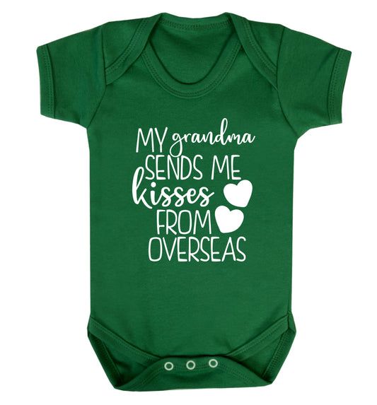 My Grandma sends me kisses from overseas Baby Vest green 18-24 months