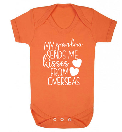 My Grandma sends me kisses from overseas Baby Vest orange 18-24 months