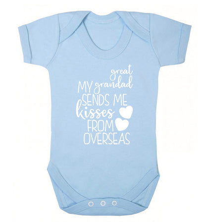 My great grandad sends me kisses from overseas Baby Vest pale blue 18-24 months