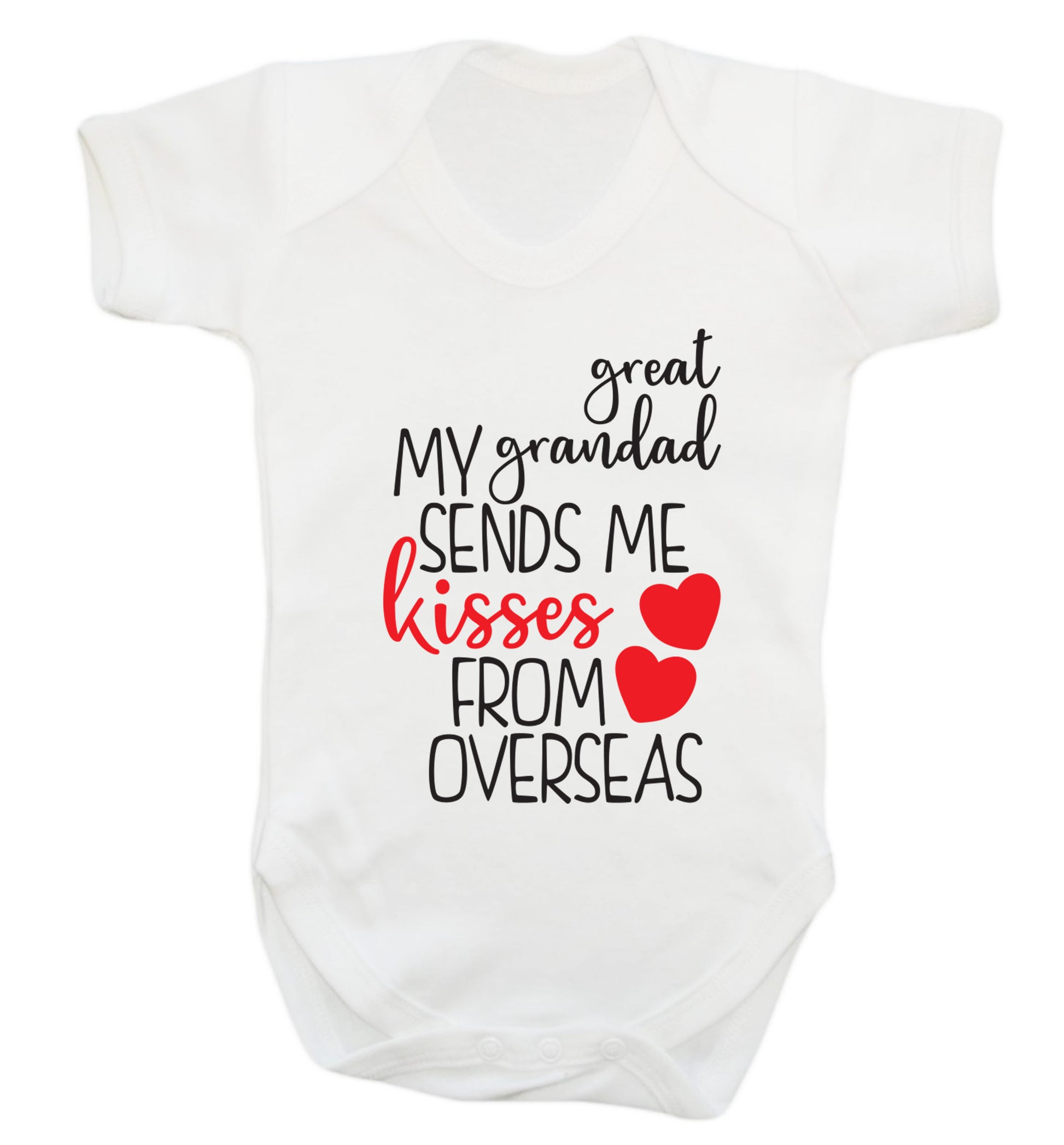 My great grandad sends me kisses from overseas Baby Vest white 18-24 months