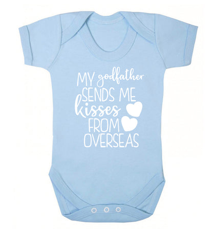 My godfather sends me kisses from overseas Baby Vest pale blue 18-24 months