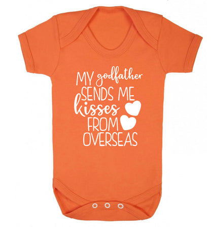 My godfather sends me kisses from overseas Baby Vest orange 18-24 months