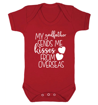 My godfather sends me kisses from overseas Baby Vest red 18-24 months