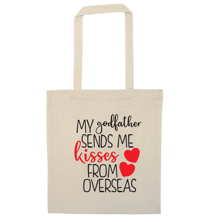 My godfather sends me kisses from overseas natural tote bag