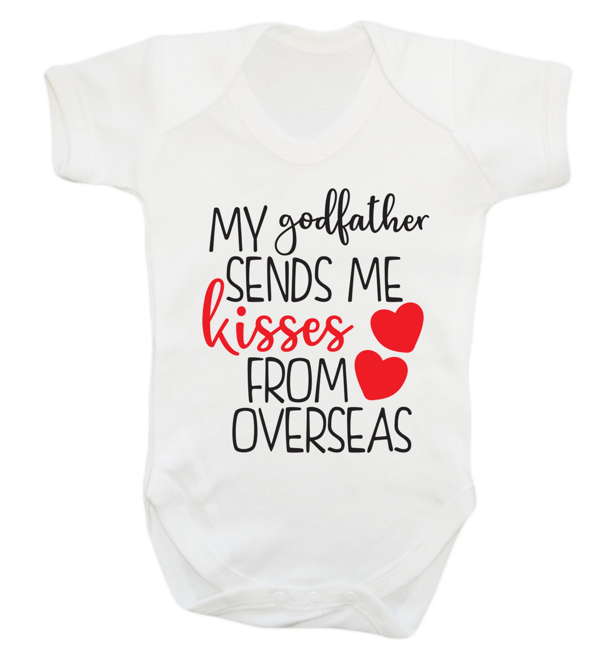My godfather sends me kisses from overseas Baby Vest white 18-24 months