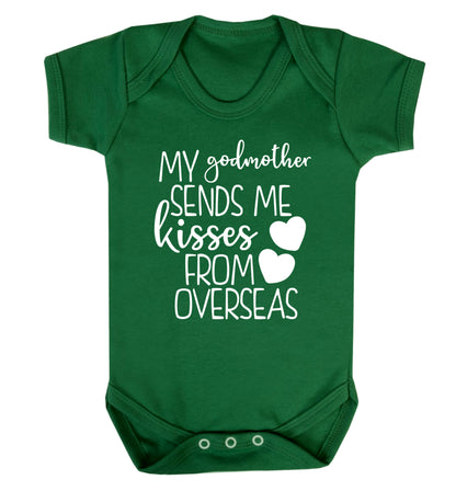My godmother sends me kisses from overseas Baby Vest green 18-24 months