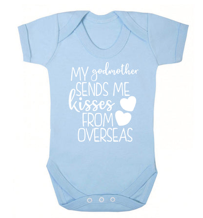 My godmother sends me kisses from overseas Baby Vest pale blue 18-24 months