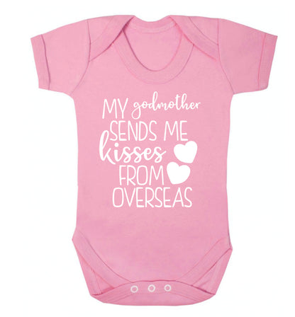 My godmother sends me kisses from overseas Baby Vest pale pink 18-24 months