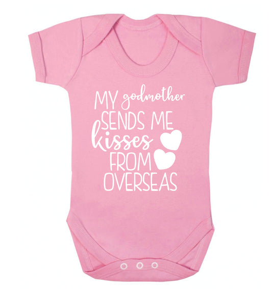 My godmother sends me kisses from overseas Baby Vest pale pink 18-24 months