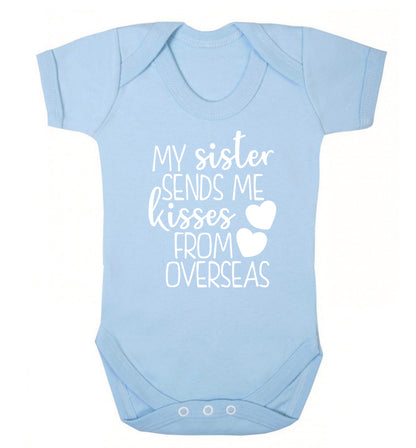 My sister sends me kisses from overseas Baby Vest pale blue 18-24 months