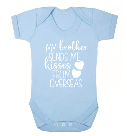 My brother sends me kisses from overseas Baby Vest pale blue 18-24 months
