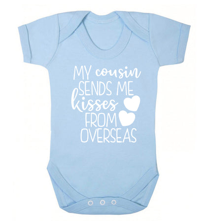 My cousin sends me kisses from overseas Baby Vest pale blue 18-24 months