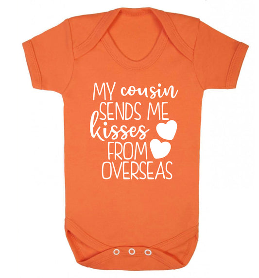 My cousin sends me kisses from overseas Baby Vest orange 18-24 months