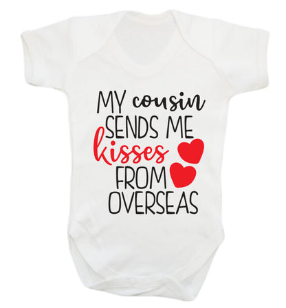 My cousin sends me kisses from overseas Baby Vest white 18-24 months