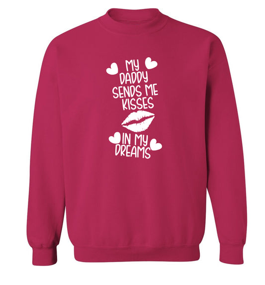 My daddy sends me kisses in my dreams Adult's unisex pink Sweater 2XL
