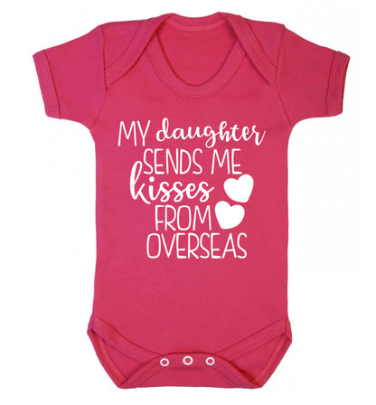 My daughter sends me kisses from overseas Baby Vest dark pink 18-24 months