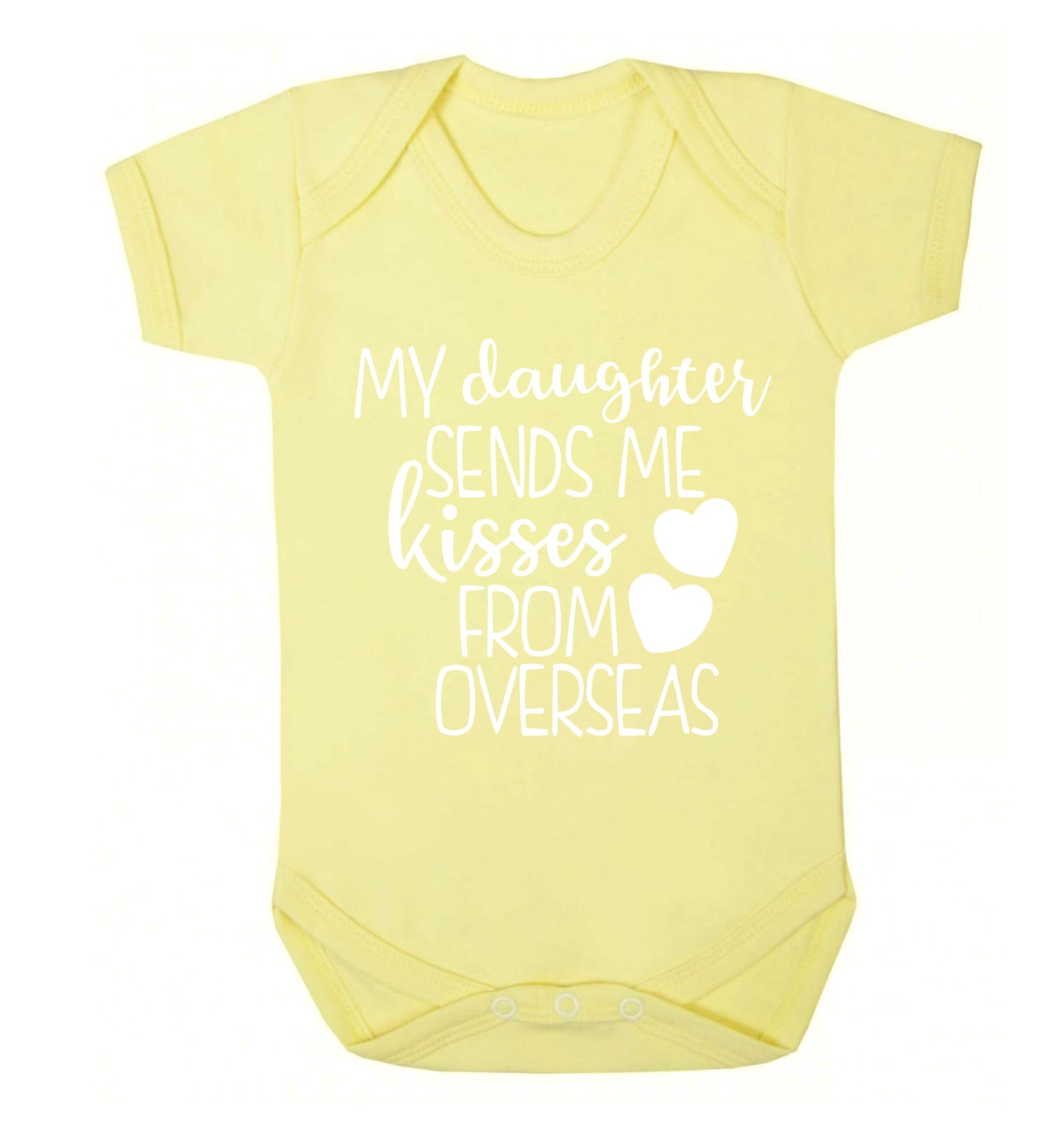 My daughter sends me kisses from overseas Baby Vest pale yellow 18-24 months