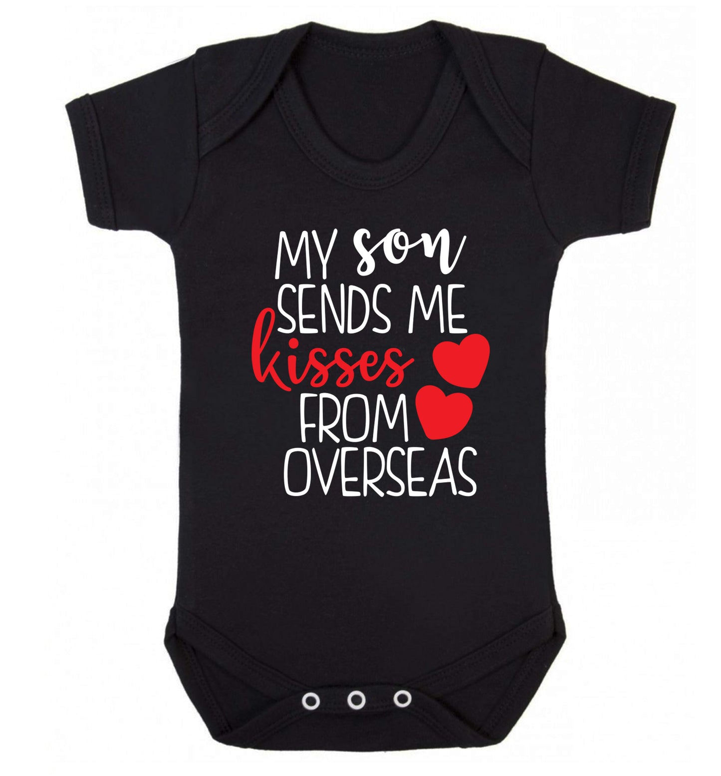 My son sends me kisses from overseas Baby Vest black 18-24 months