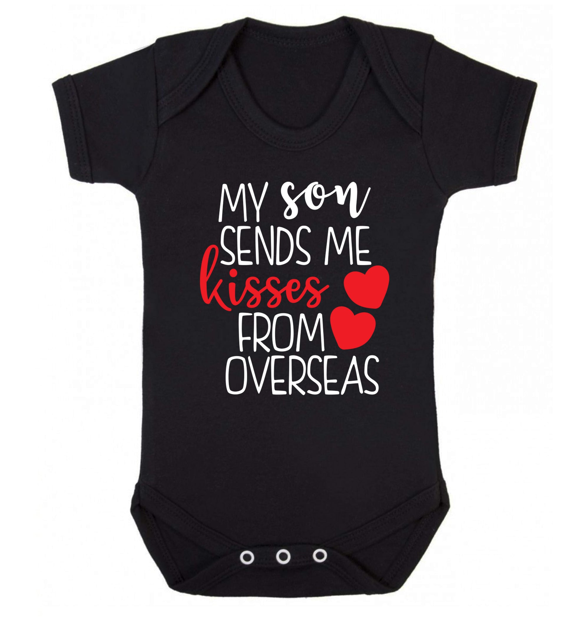 My son sends me kisses from overseas Baby Vest black 18-24 months