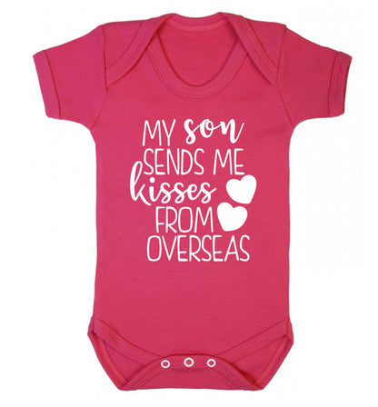 My son sends me kisses from overseas Baby Vest dark pink 18-24 months