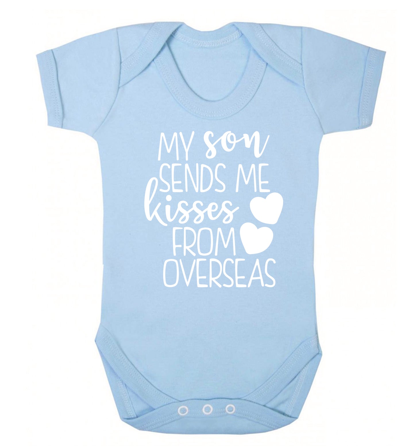 My son sends me kisses from overseas Baby Vest pale blue 18-24 months