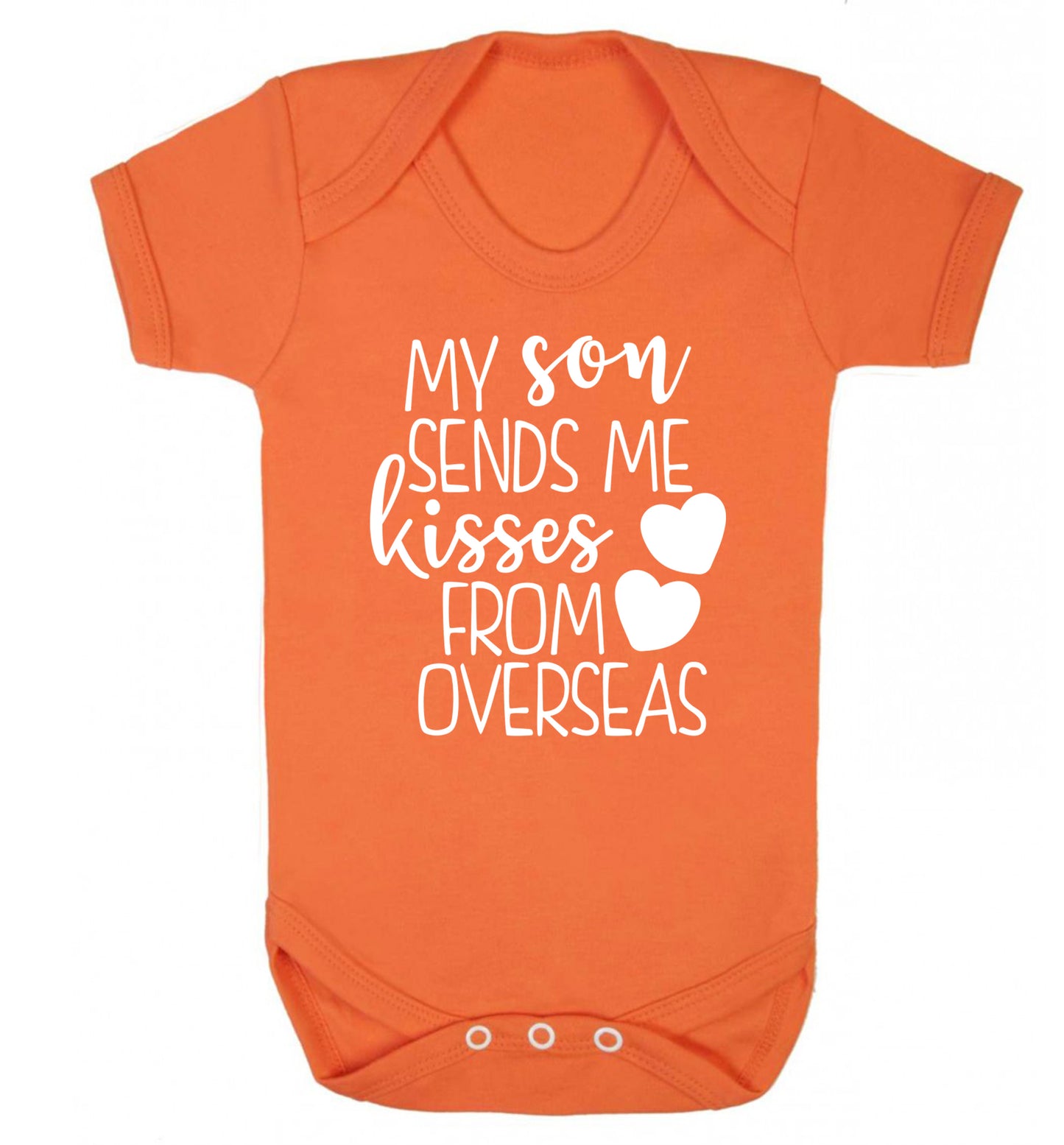 My son sends me kisses from overseas Baby Vest orange 18-24 months