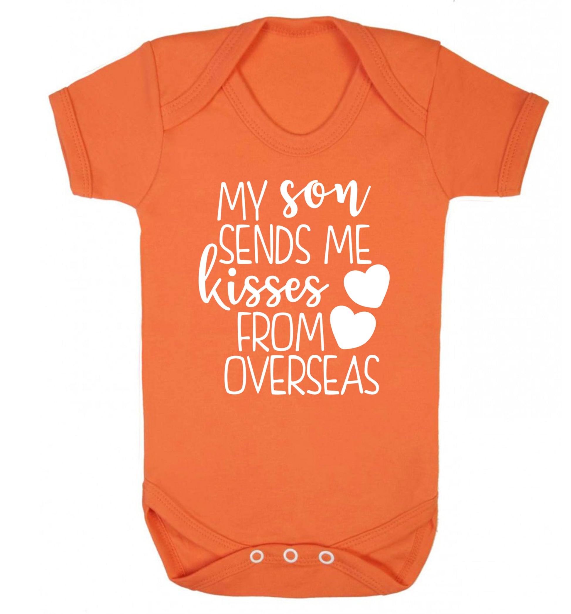 My son sends me kisses from overseas Baby Vest orange 18-24 months