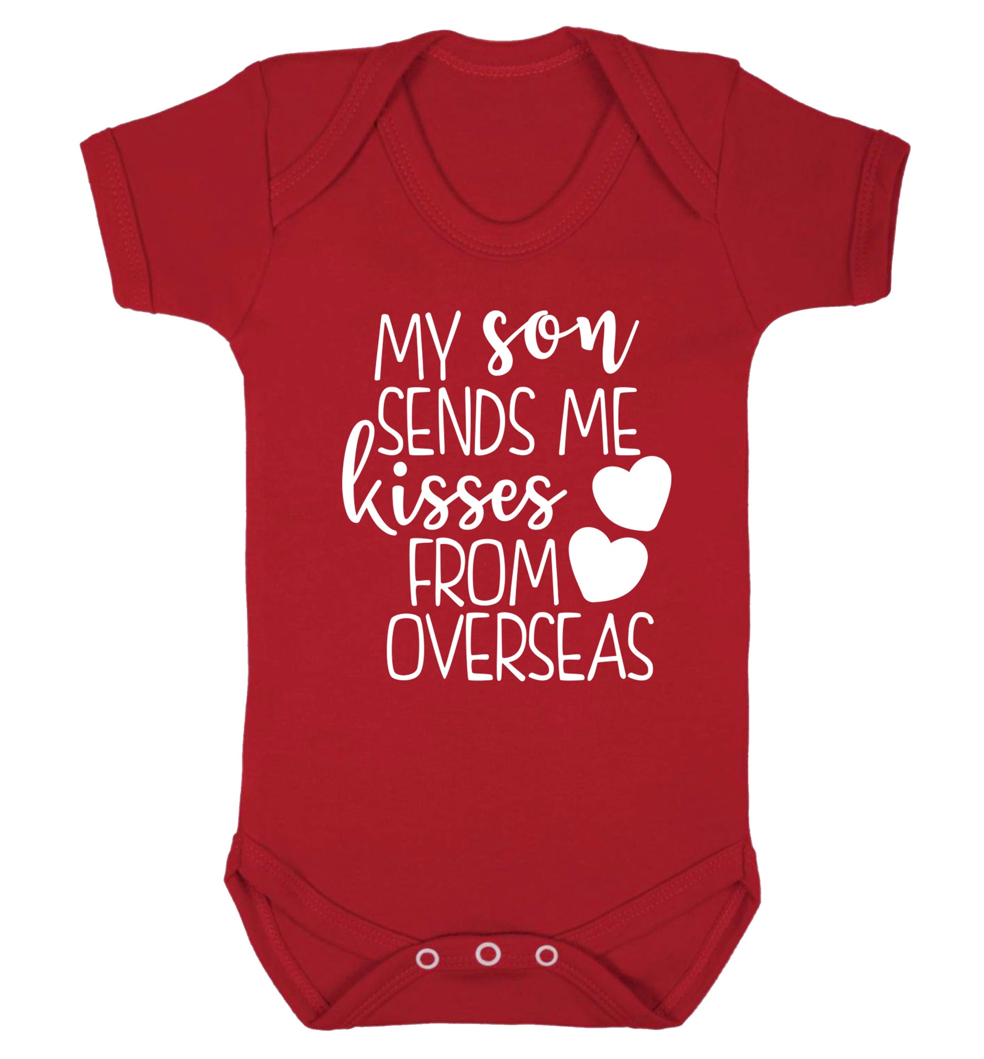 My son sends me kisses from overseas Baby Vest red 18-24 months