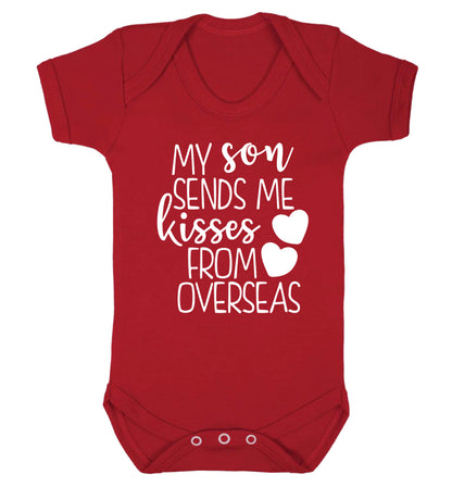 My son sends me kisses from overseas Baby Vest red 18-24 months
