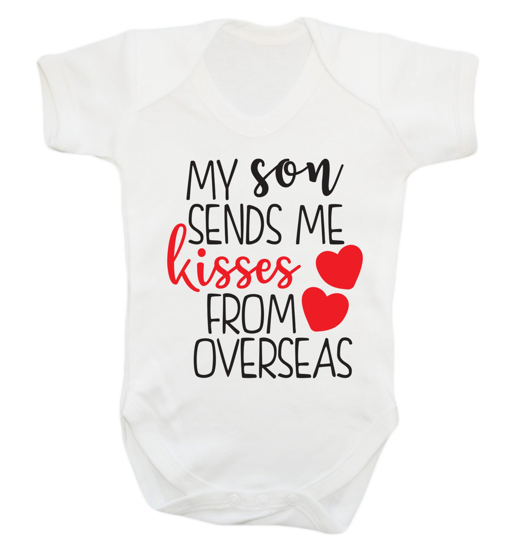 My son sends me kisses from overseas Baby Vest white 18-24 months
