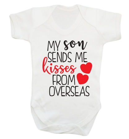 My son sends me kisses from overseas Baby Vest white 18-24 months