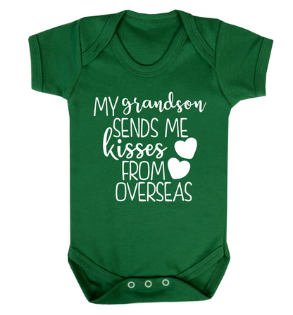 My grandson sends me kisses from overseas Baby Vest green 18-24 months