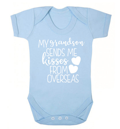 My grandson sends me kisses from overseas Baby Vest pale blue 18-24 months