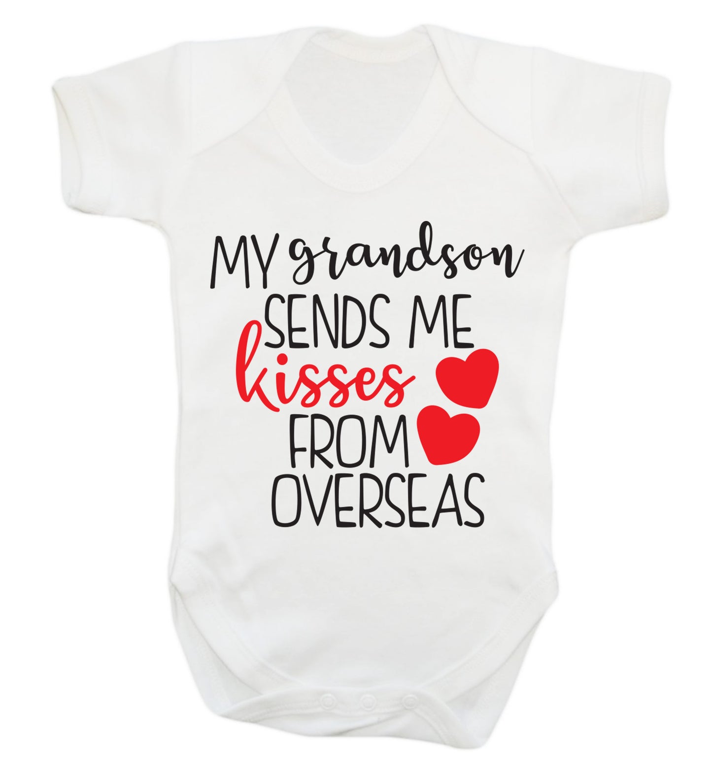 My grandson sends me kisses from overseas Baby Vest white 18-24 months