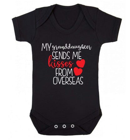 My granddaughter sends me kisses from overseas Baby Vest black 18-24 months